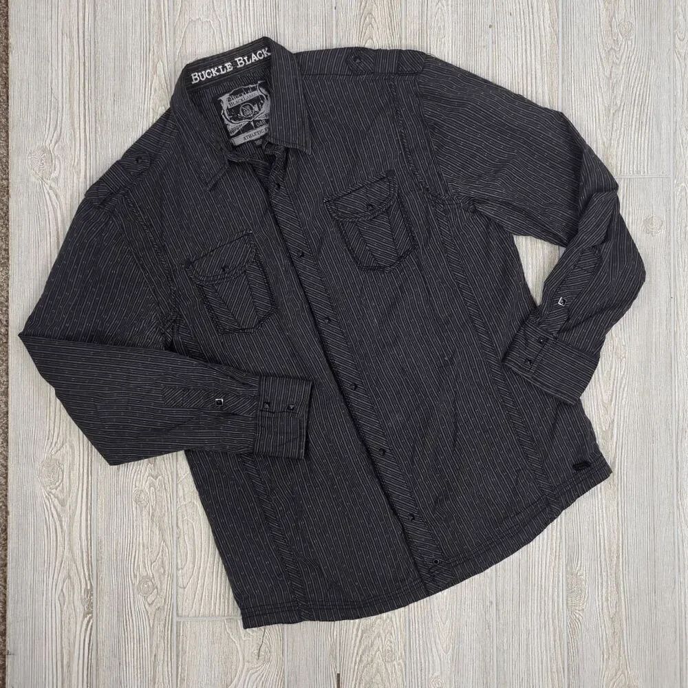 Buckle Black Label Men's XL Athletic Fit Western Long Sleeve Button Down Shirt